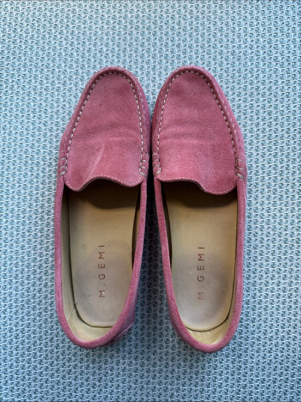 M. Gemi Rose Suede Slip-On Loafers for Women Size 38.5